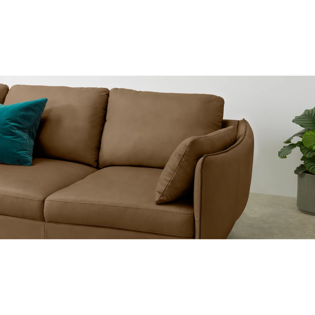 Vento 3 Seater Sofa, Pale Tan Leather – image 6