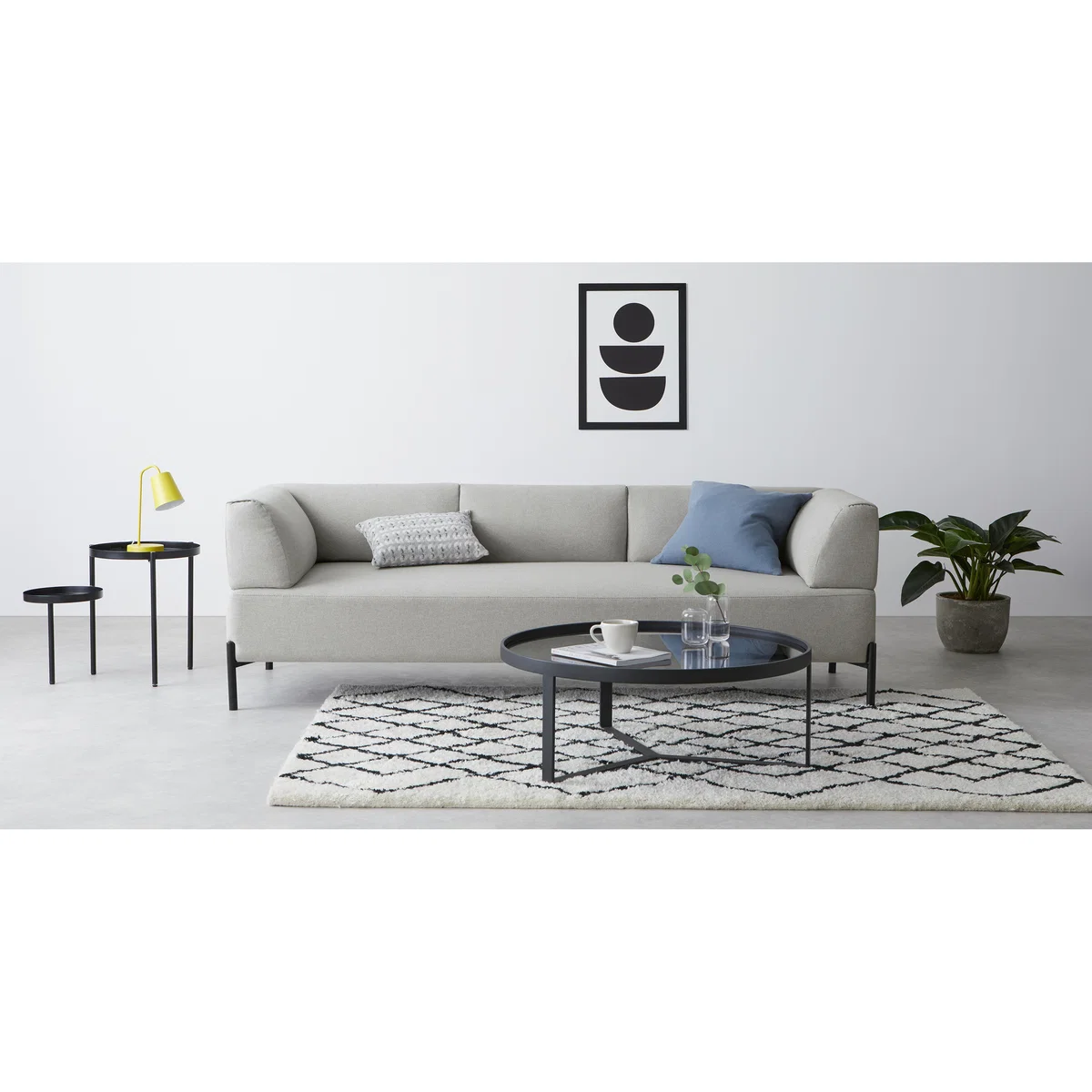 Made Essentials Kiva 3 Seater Sofa, Hail Grey – image 3