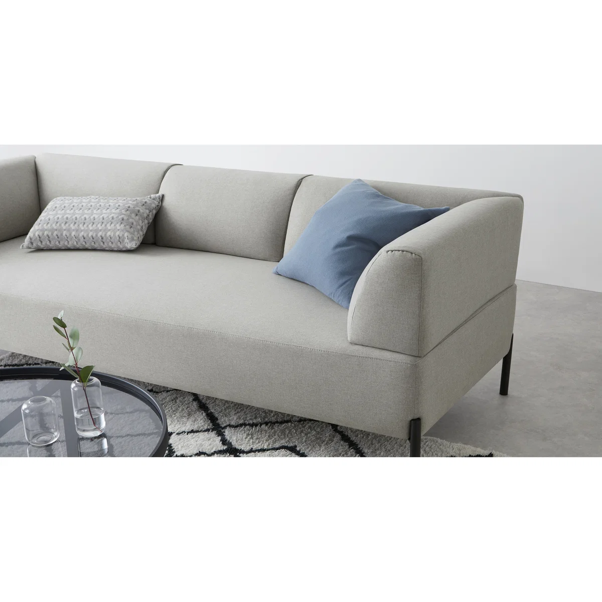 Made Essentials Kiva 3 Seater Sofa, Hail Grey – image 6