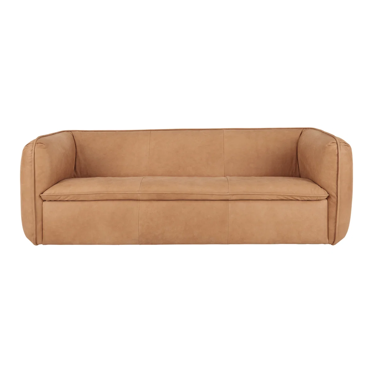 Berko 3 Seater Sofa, Tan Leather – image 1