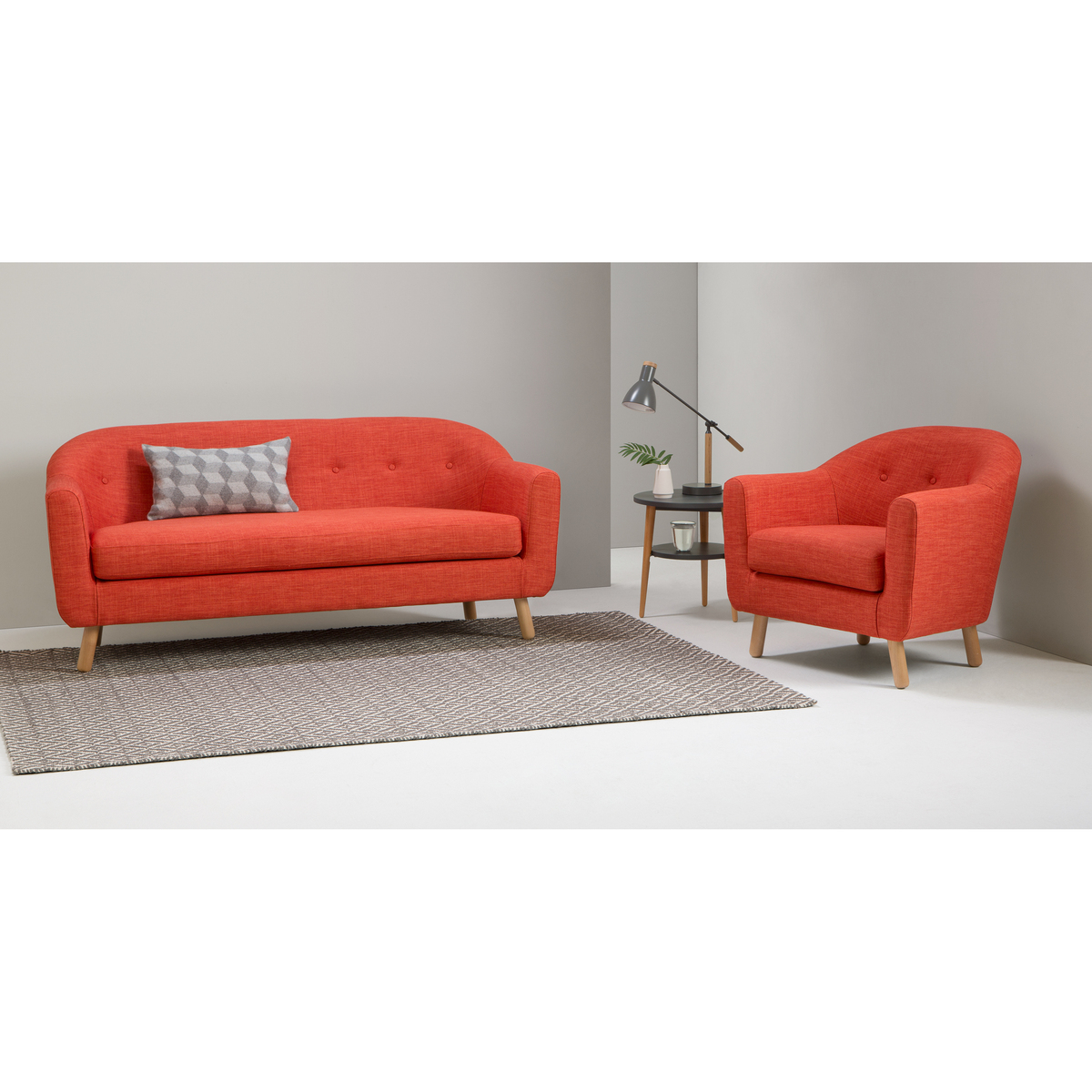Lottie 3 Seater Sofa, Tuscan Orange – image 2