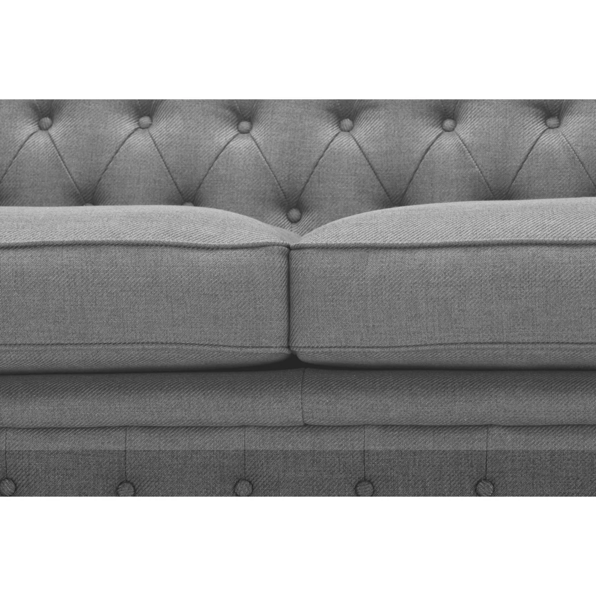 Branagh 3 Seater Chesterfield Sofa, Pearl Grey – image 3