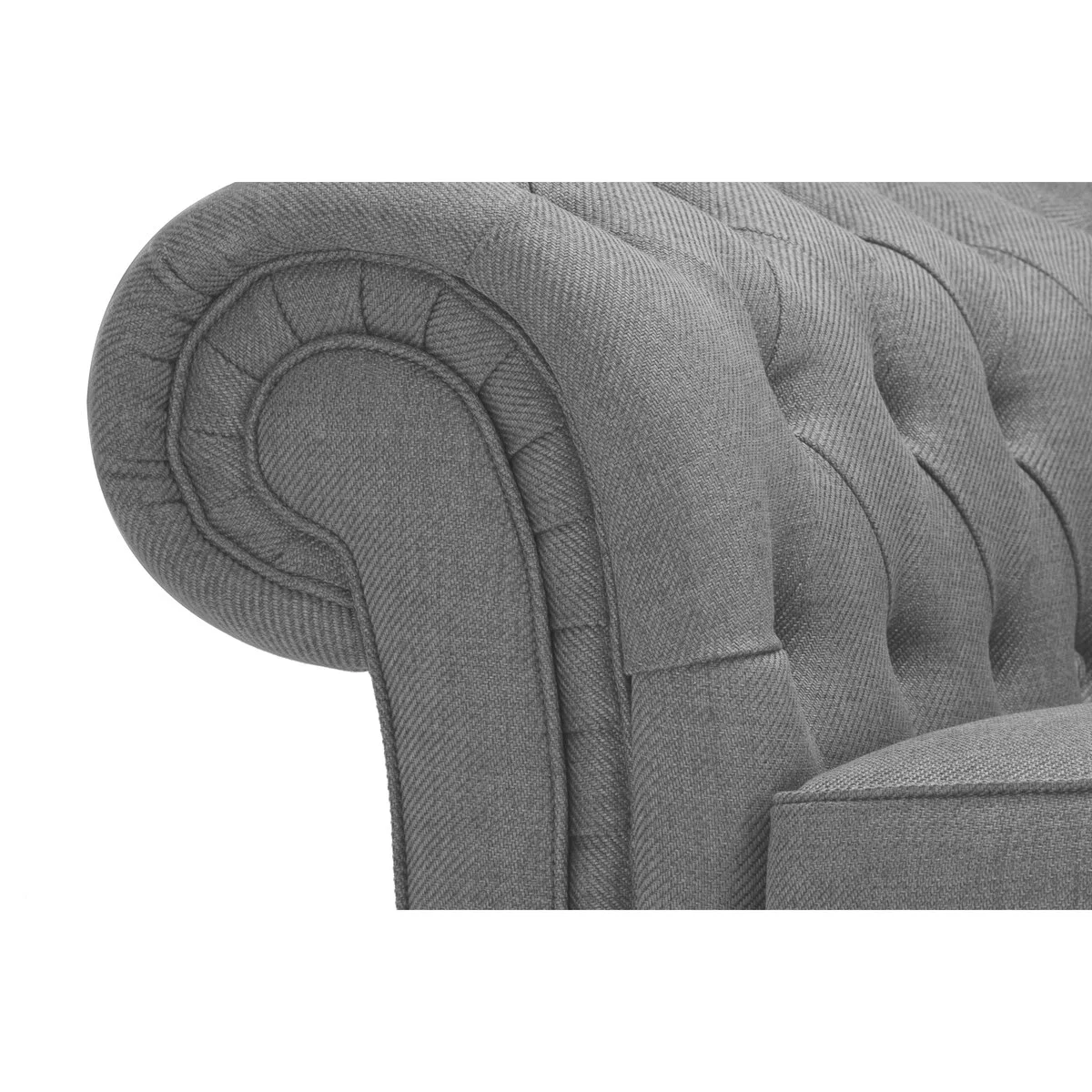 Branagh 3 Seater Chesterfield Sofa, Pearl Grey – image 4