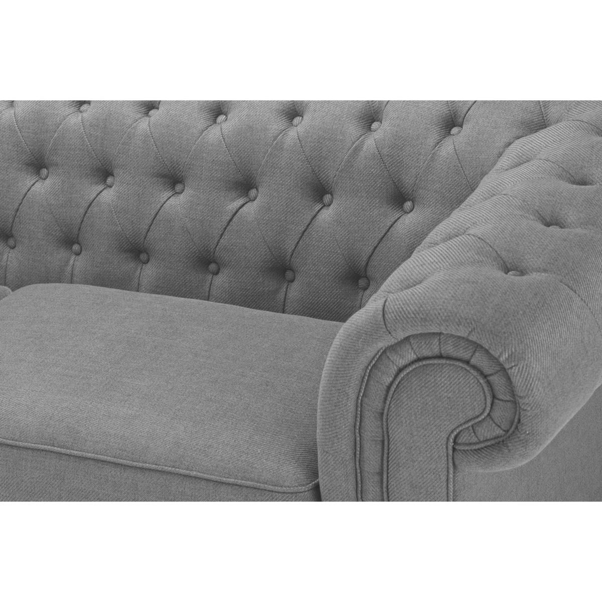 Branagh 3 Seater Chesterfield Sofa, Pearl Grey – image 6
