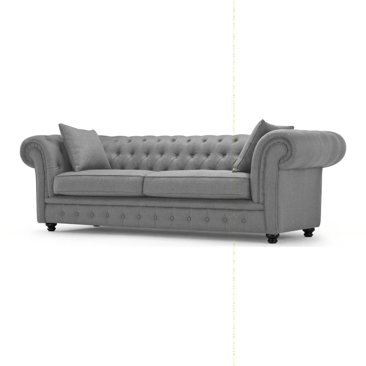 Branagh 3 Seater Chesterfield Sofa, Pearl Grey – image 1