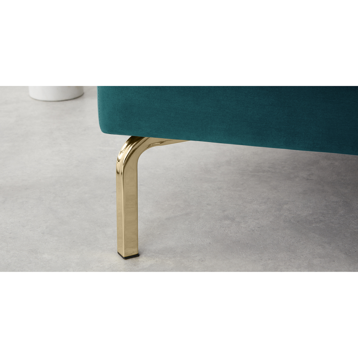 Hallie Sofa Bed, Tuscan Teal Velvet with Brass Legs – image 3