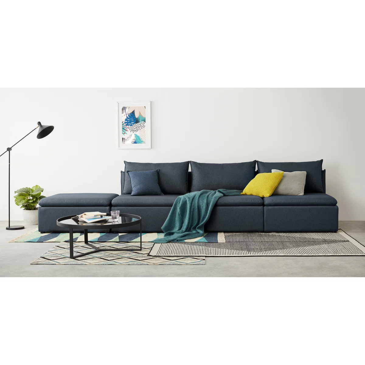 Victor Modular Sofa Double Seat, Lido Blue – image 6