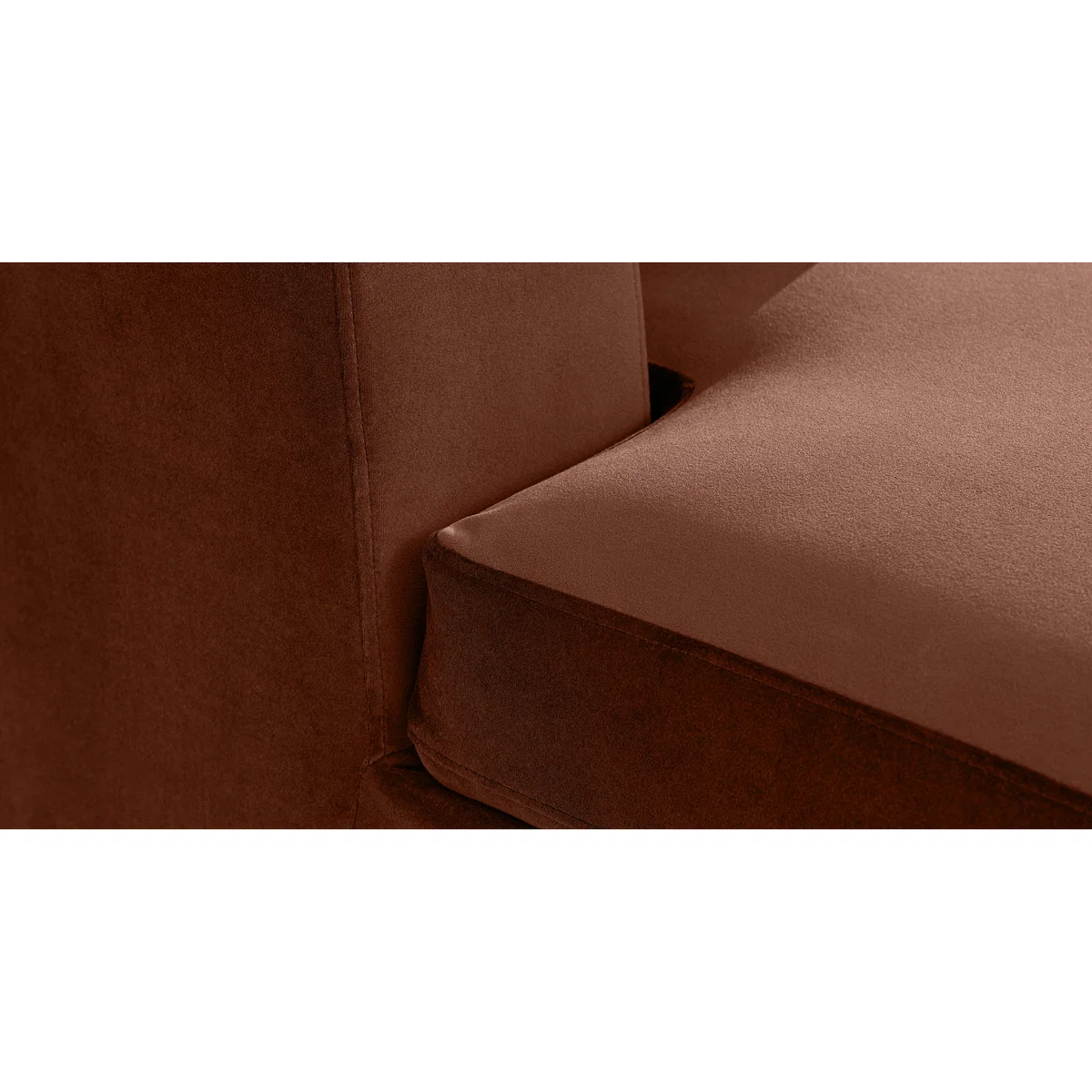 Mogen Left Hand Facing Chiase End Sofa Bed with Storage, Warm Caramel Velvet – image 4