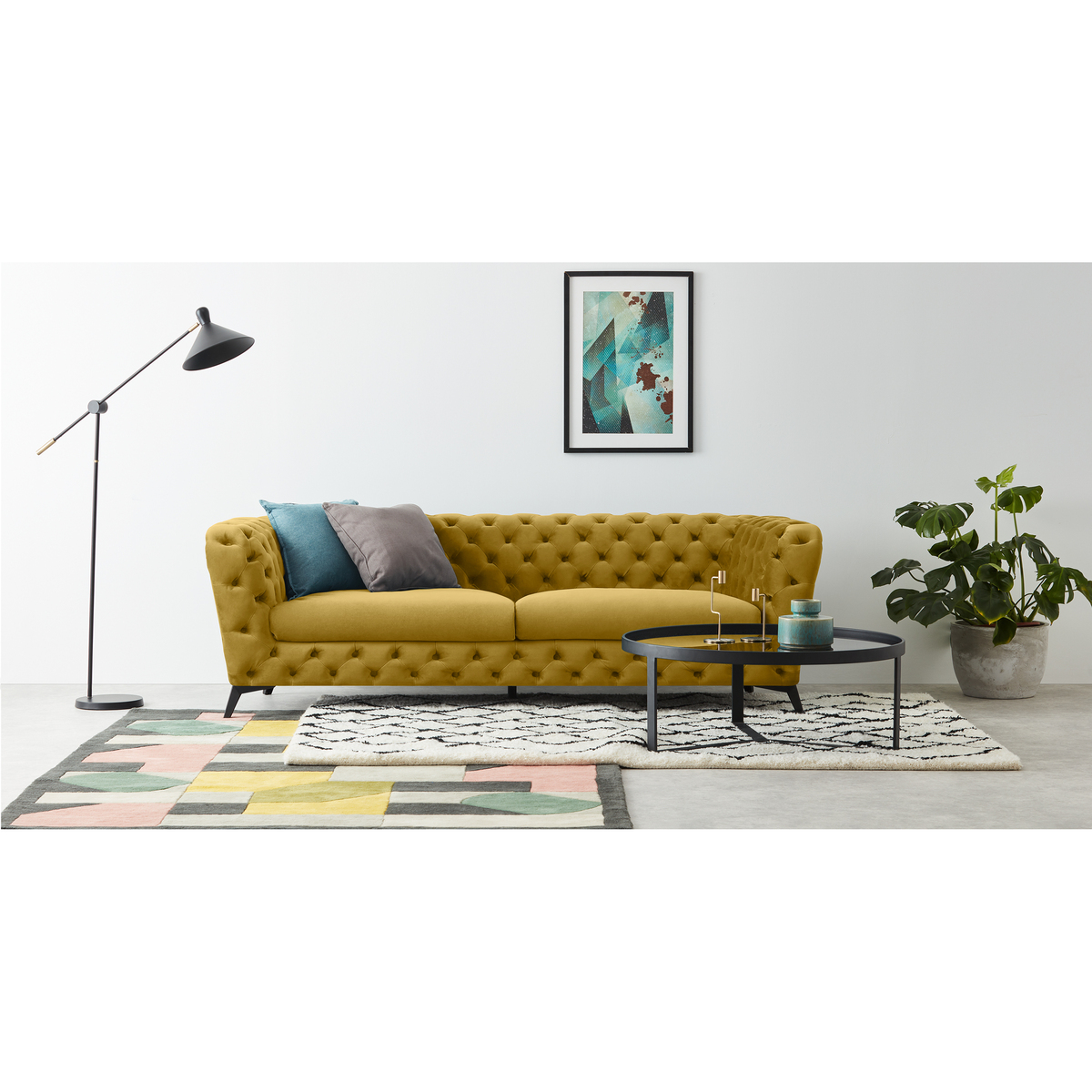 Sloan 3 Seater Sofa, Vintage Gold Velvet – image 3