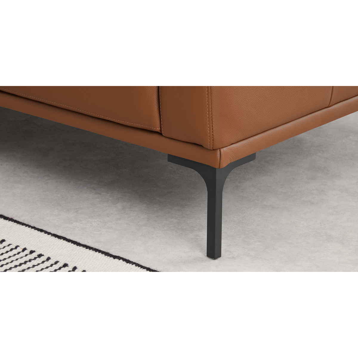 Milo Left Hand Facing Chaise End Corner Sofa, Otis Mocha Leather – image 4