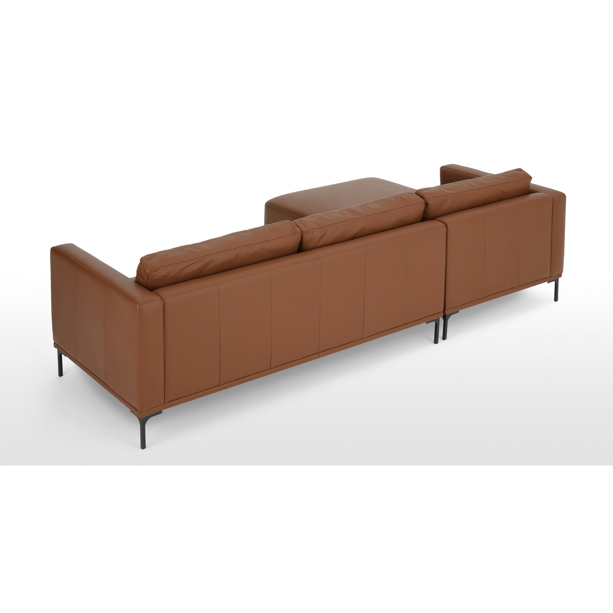Milo Left Hand Facing Chaise End Corner Sofa, Otis Mocha Leather – image 5