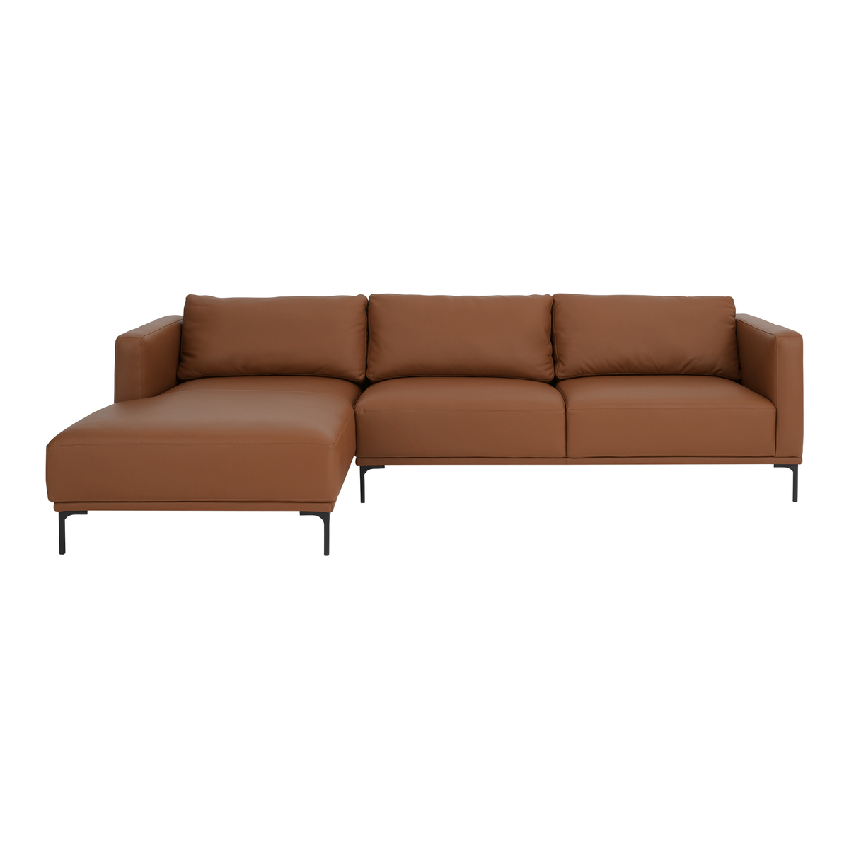 Milo Left Hand Facing Chaise End Corner Sofa, Otis Mocha Leather – image 2