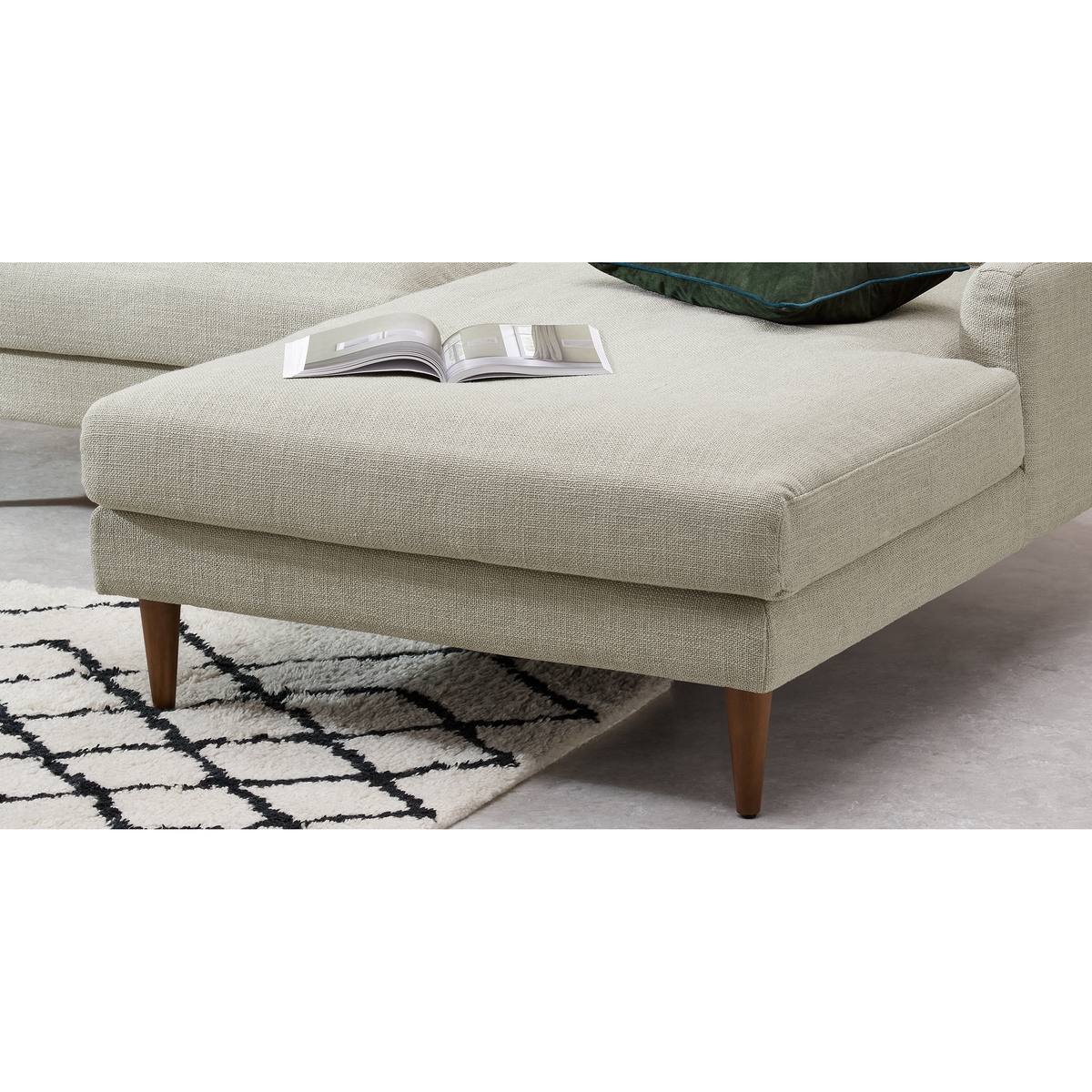 Herton Right Hand Facing Small Chaise End Sofa, Barley Weave – image 4