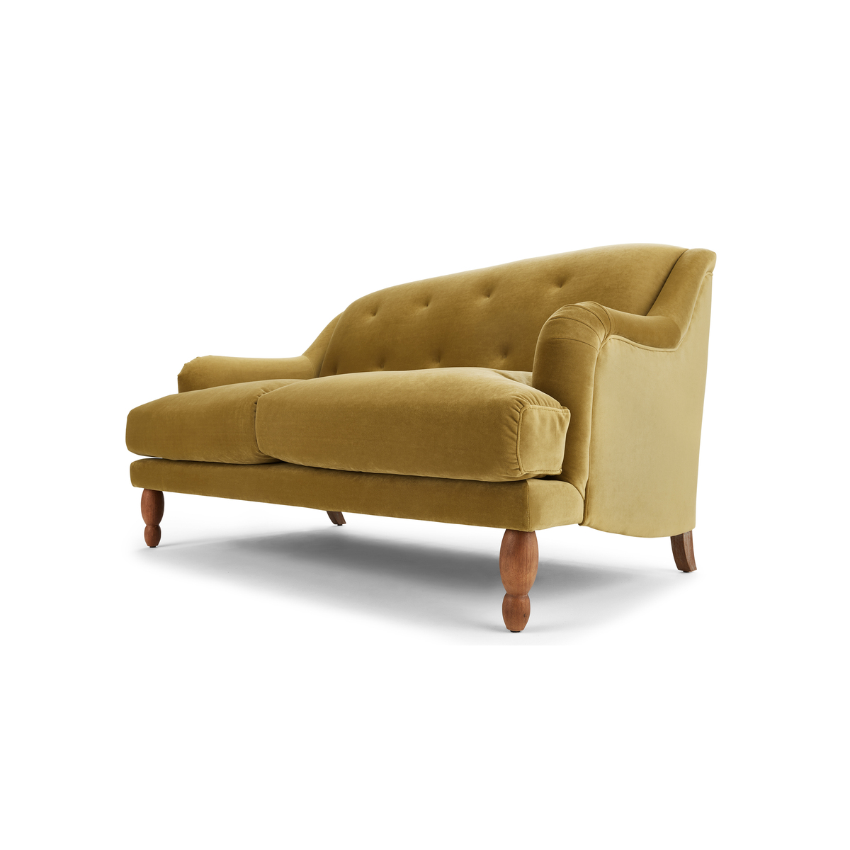 Ariana 2 Seater Sofa, Ochre Velvet – image 2