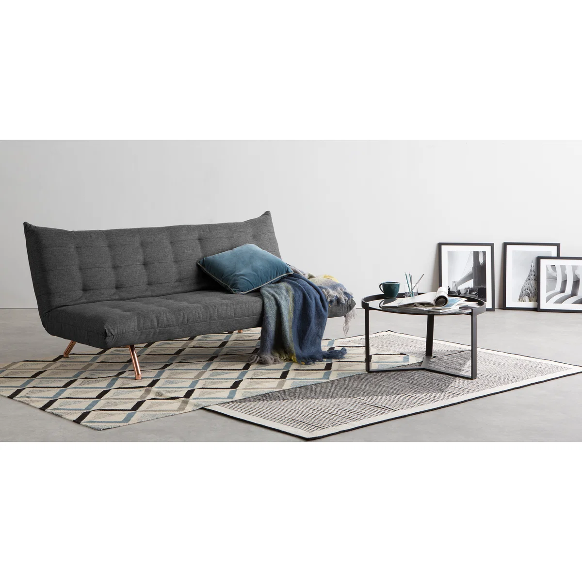 Keiko Sofa Bed, Cygnet Grey Copper Legs – image 2