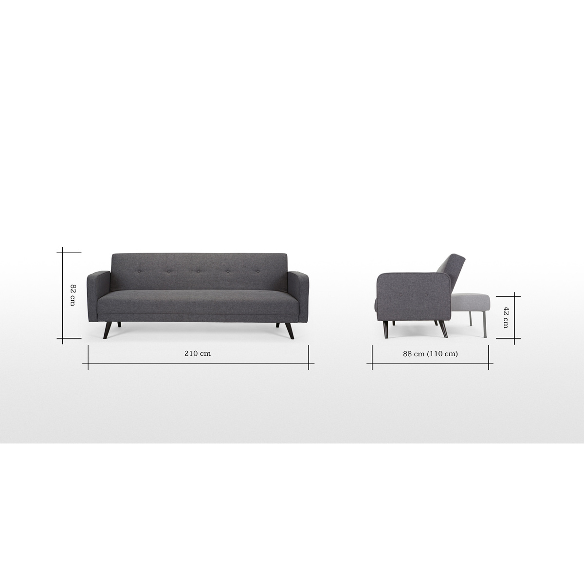 Chou Click Clack Sofa Bed, Cygnet Grey – image 8