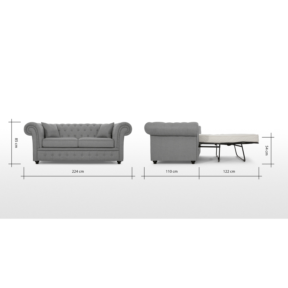 Branagh Sofa Bed, Pearl Grey – image 10