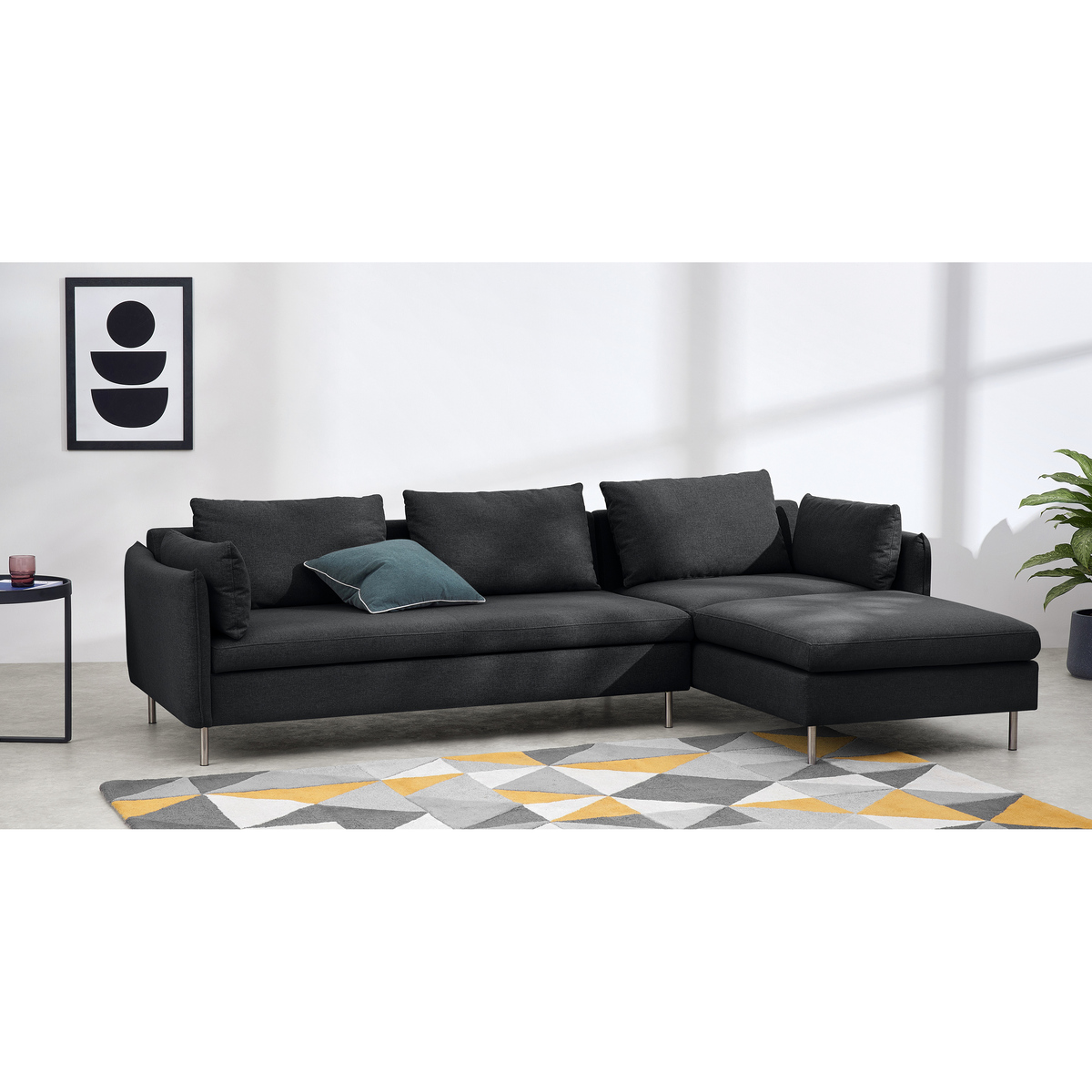 Vento Right Hand Facing Chaise End Sofa Bed, Sterling Grey – image 3