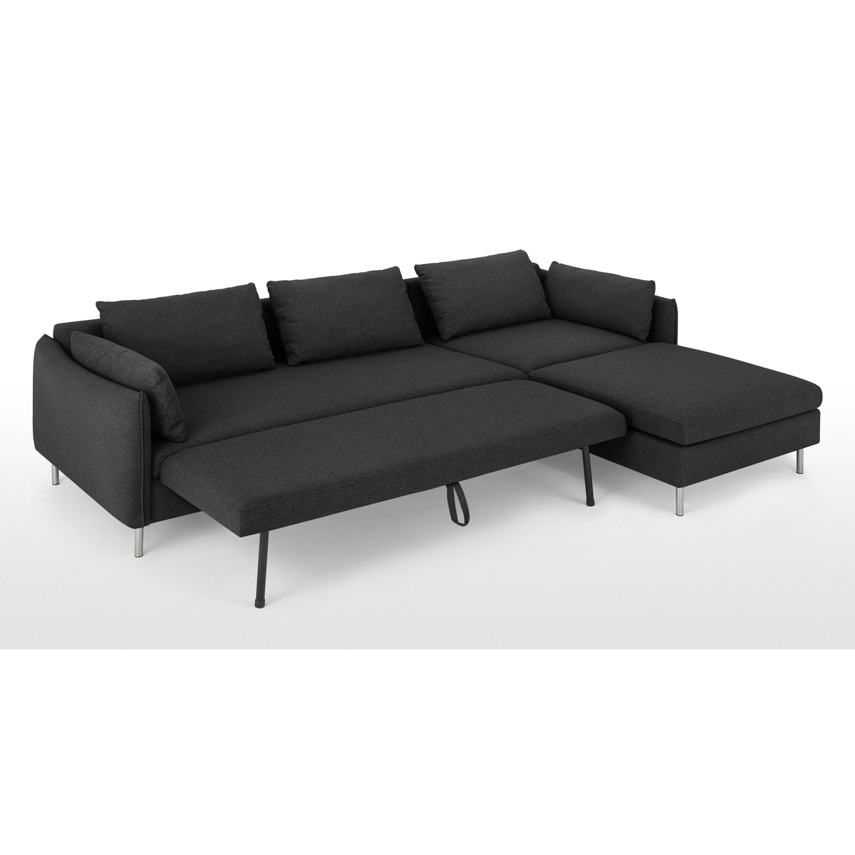 Vento Right Hand Facing Chaise End Sofa Bed, Sterling Grey – image 7