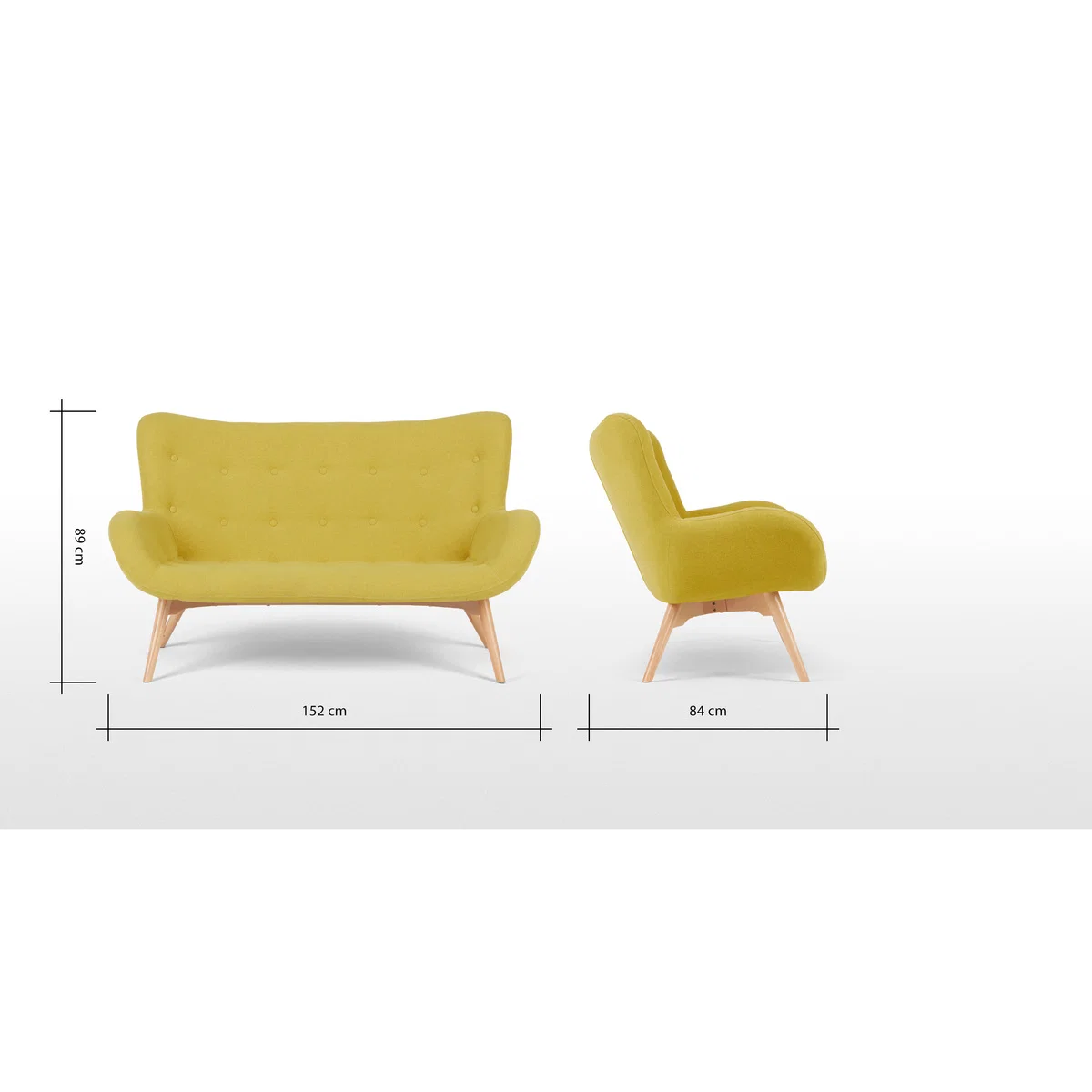 Doris 2 Seater Sofa, Shetland Moss – image 7