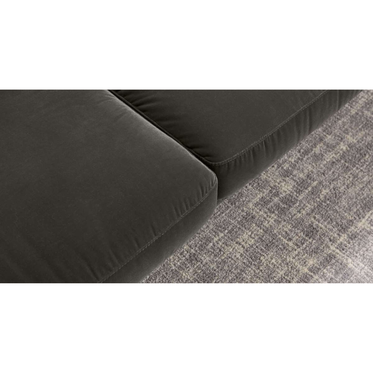 Simone 2 Seater Sofa, Concrete Cotton Velvet – image 5