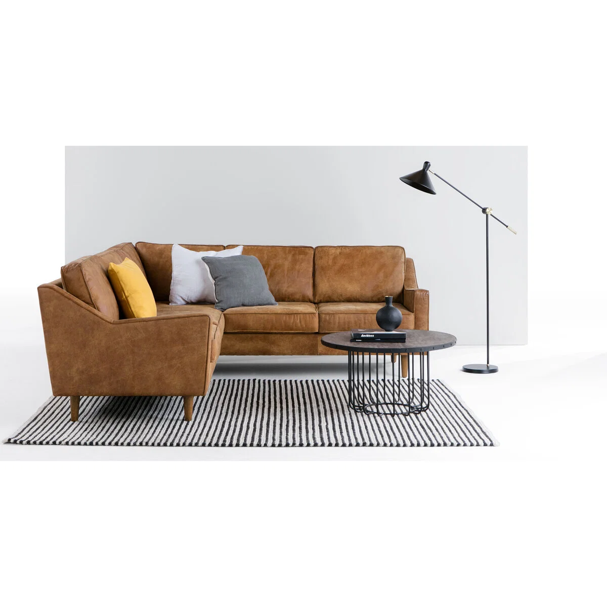 Dallas Corner Sofa, Outback Tan Premium Leather – image 2
