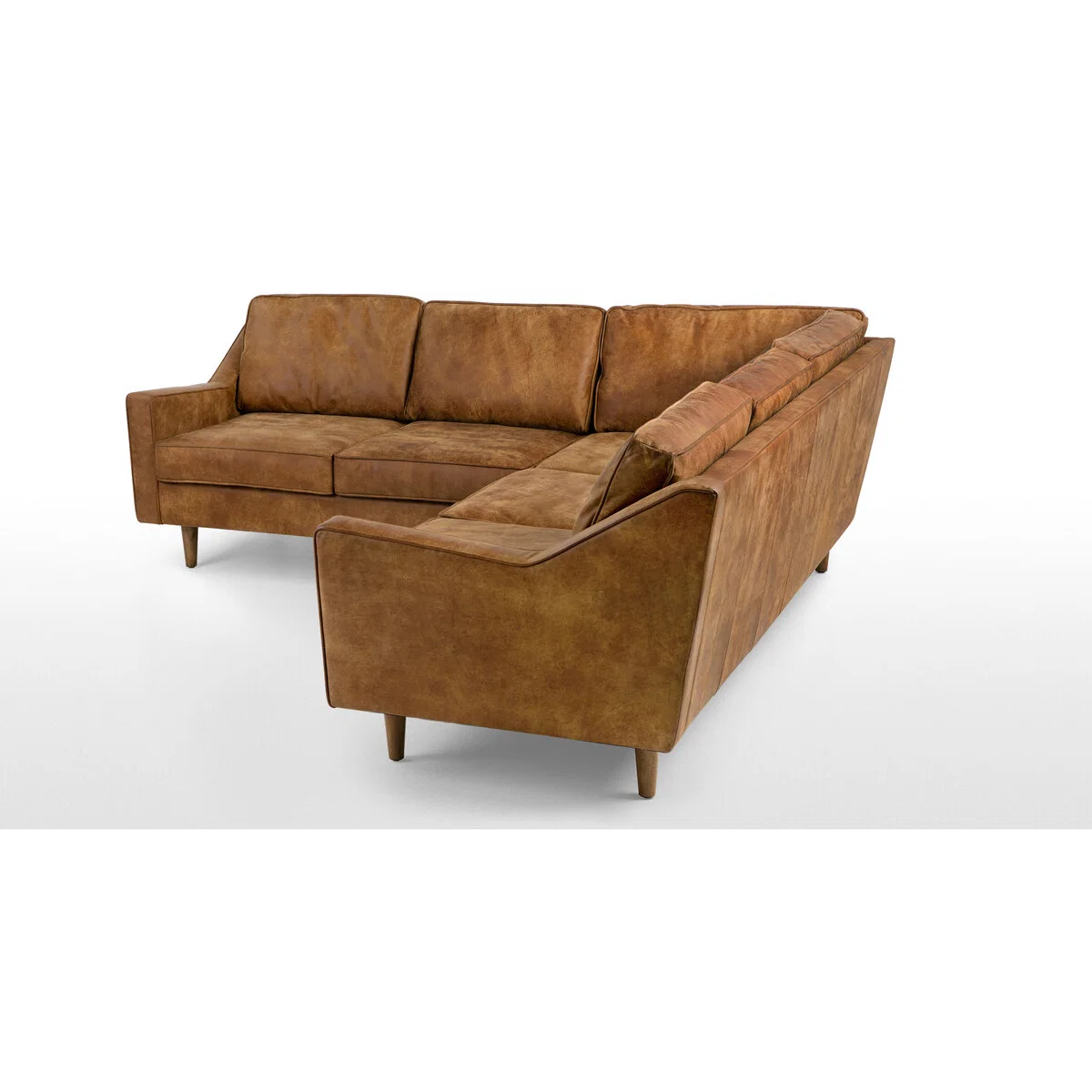 Dallas Corner Sofa, Outback Tan Premium Leather – image 4