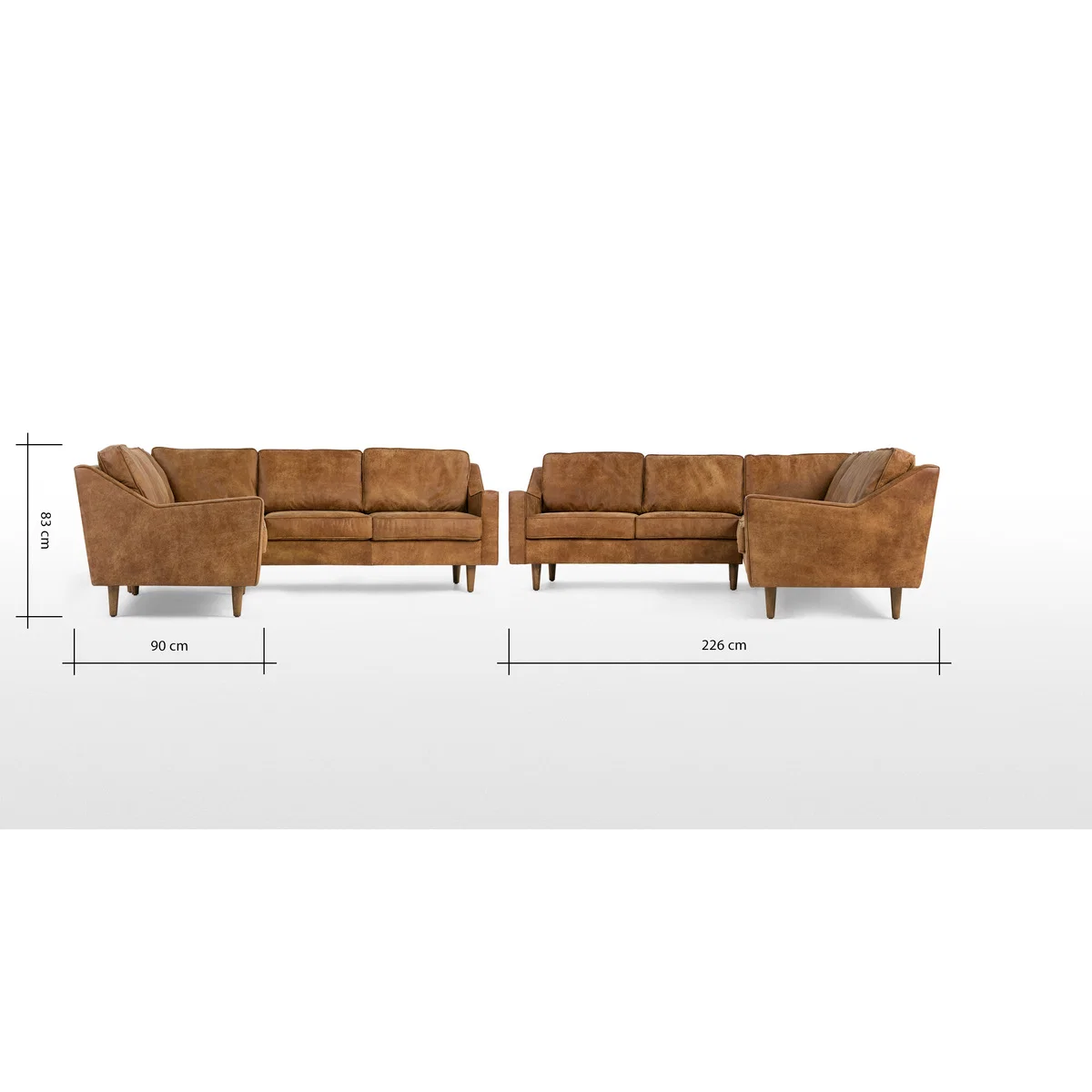 Dallas Corner Sofa, Outback Tan Premium Leather – image 8