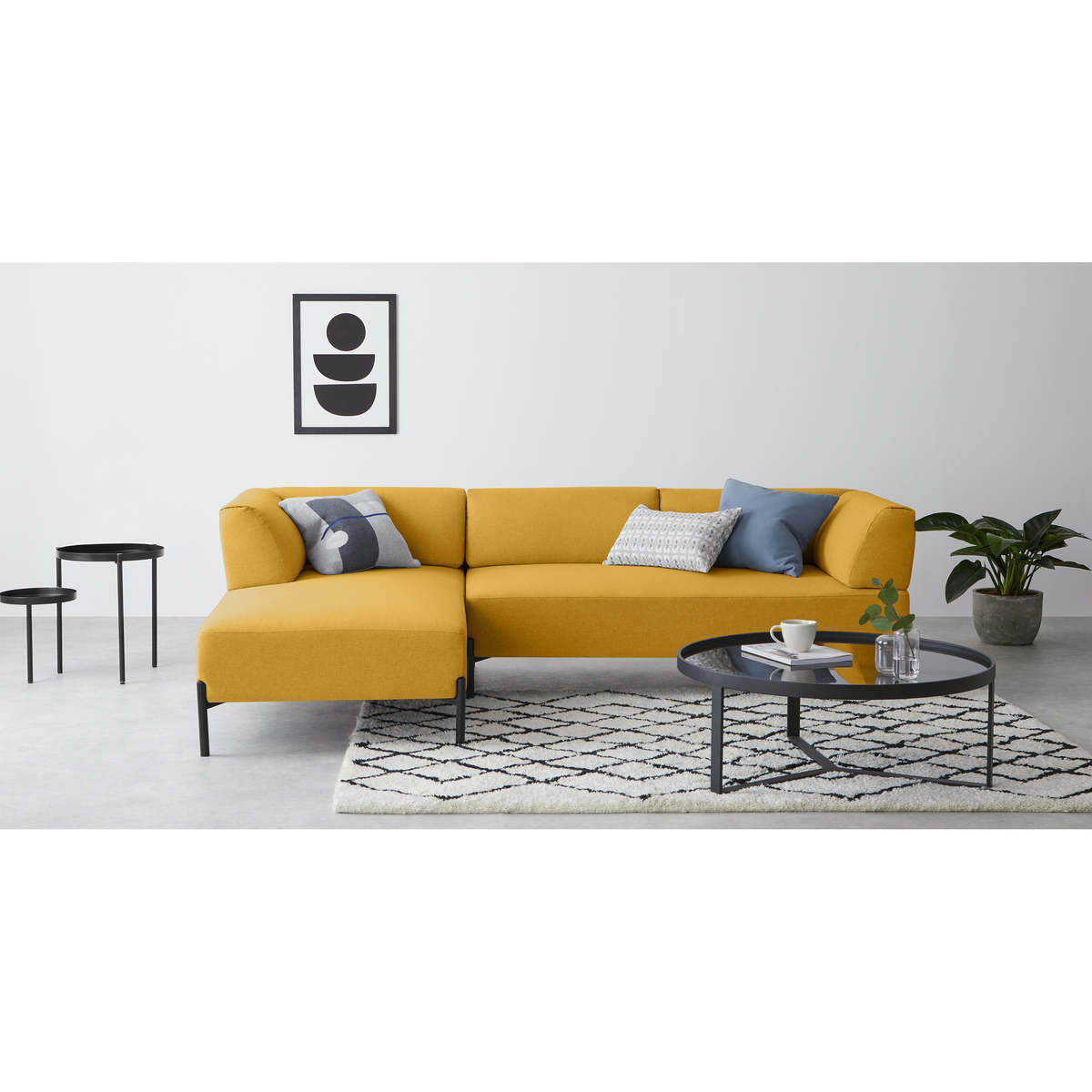 Kiva Left Hand Facing Chaise End Corner Sofa, Yolk Yellow – image 2