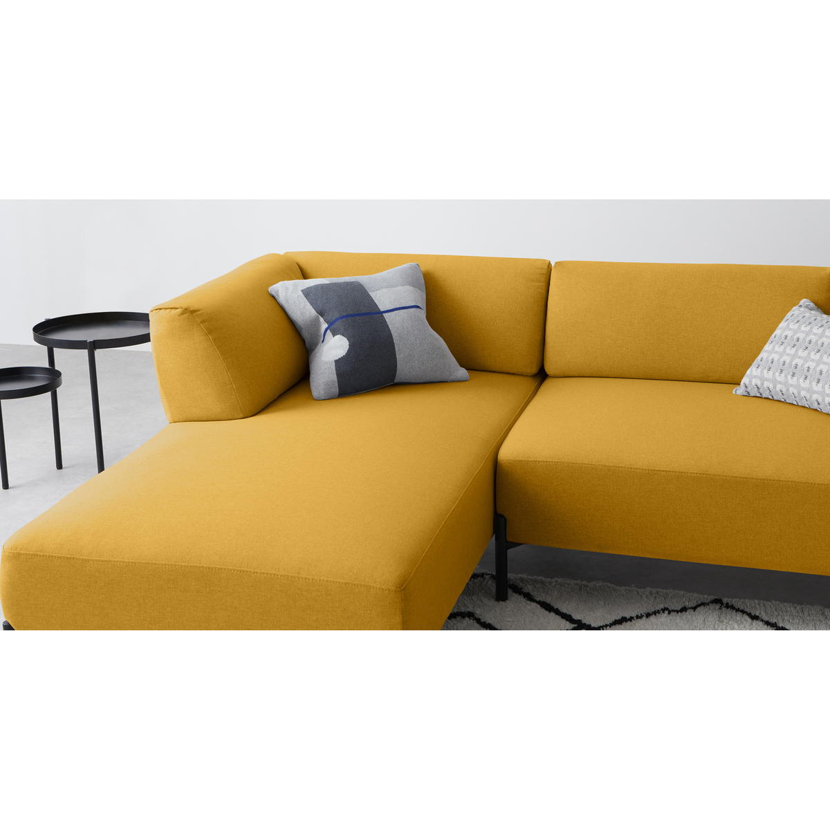 Kiva Left Hand Facing Chaise End Corner Sofa, Yolk Yellow – image 5