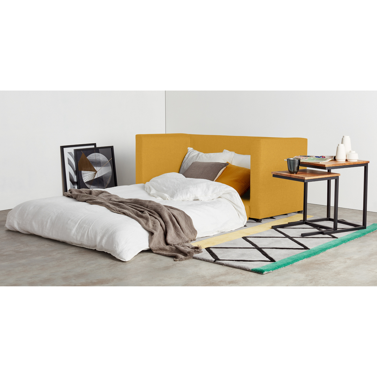 MADE Essentials Eli Sofa Bed, Butter Yellow – image 6