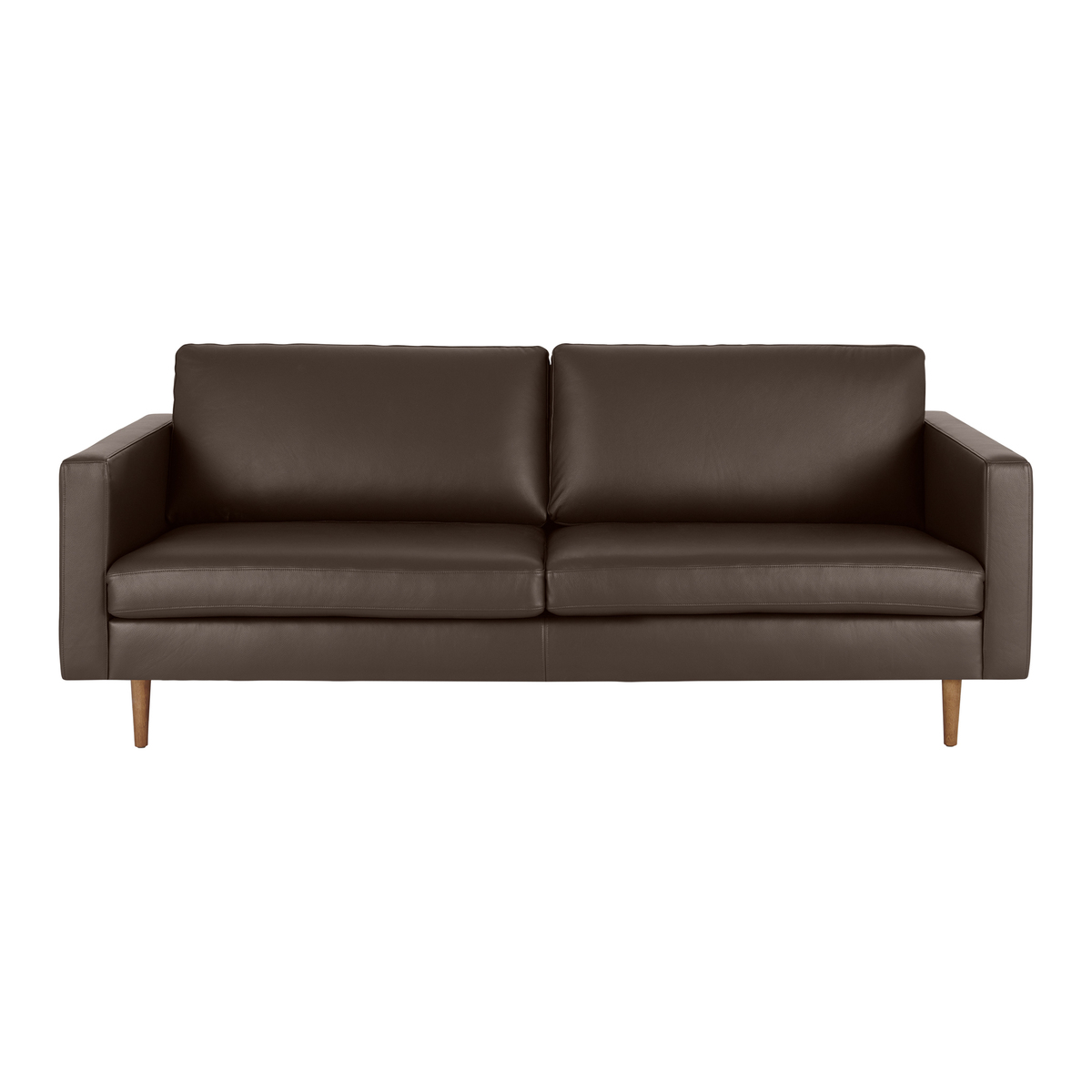 Leighton 3 Seater Sofa, Dark Brown Leather – image 2