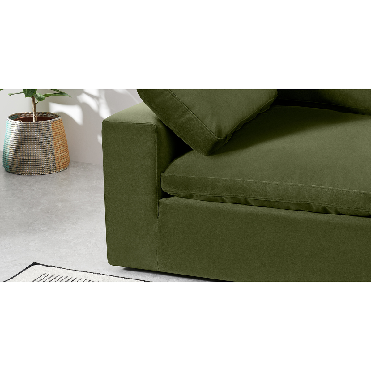 Samona 2.5 Seater Sofa, Pistachio Green Velvet – image 6