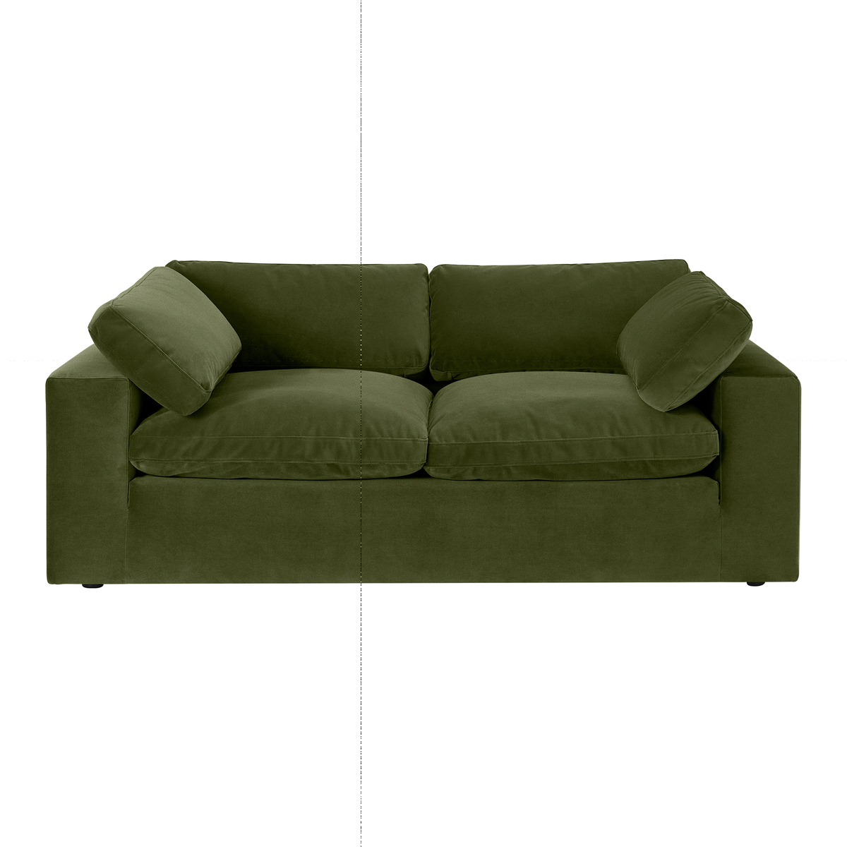 Samona 2.5 Seater Sofa, Pistachio Green Velvet – image 1
