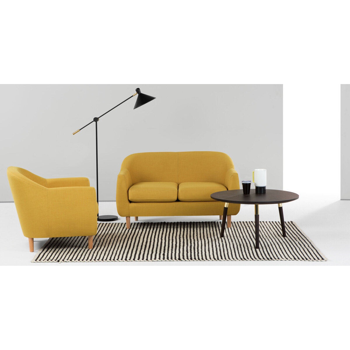 Tubby 2 Seater Sofa, Retro Yellow – image 2