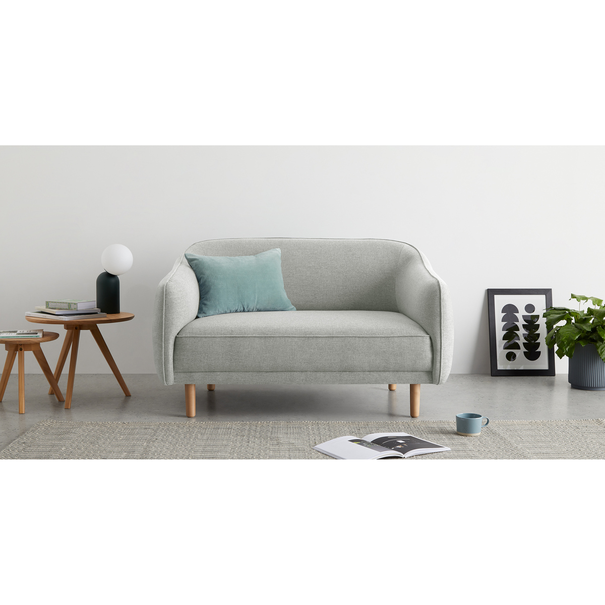 Haring 2 Seater Sofa, Silver Grey – image 3