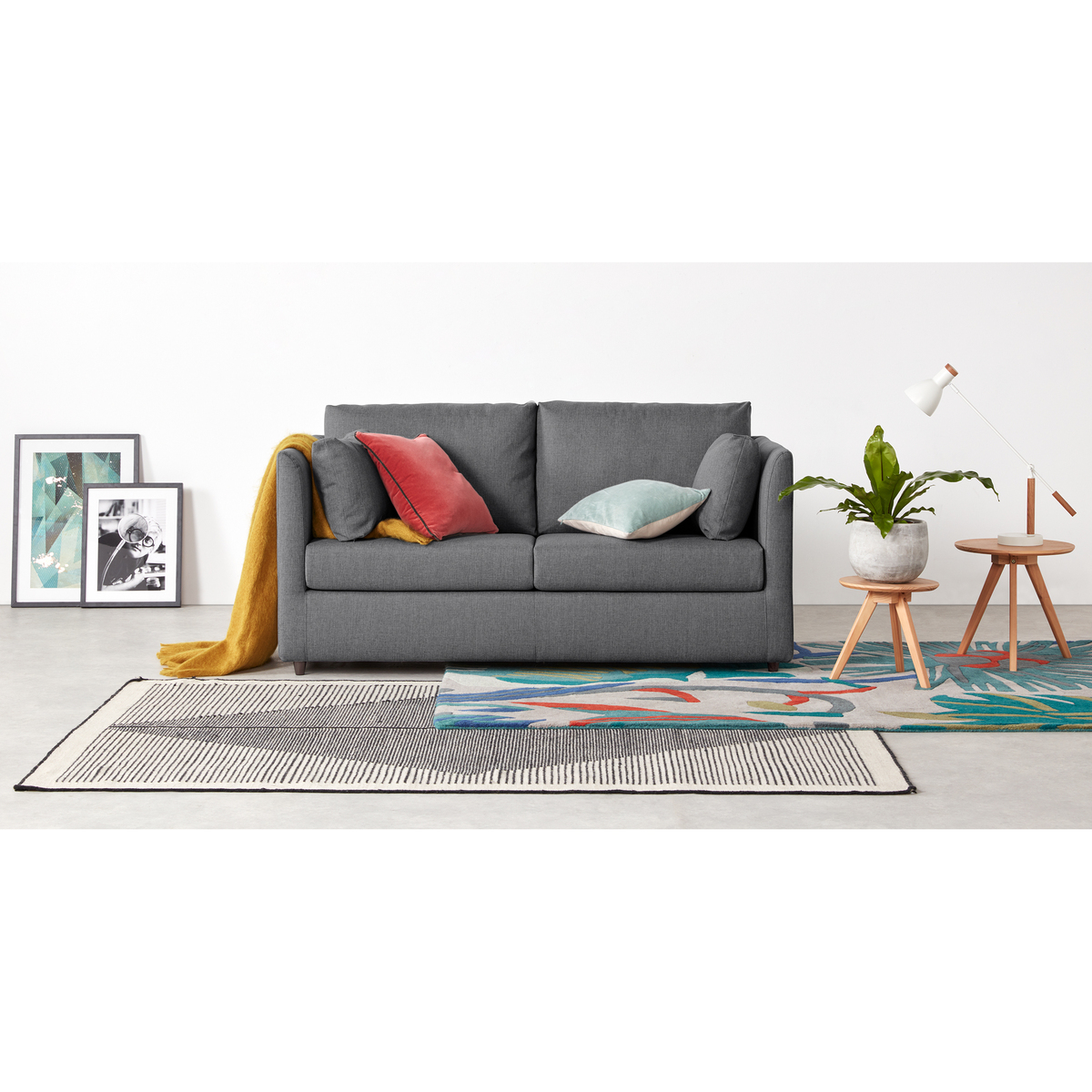 Milner Sofa Bed with Memory Foam Mattress, Night Grey – image 2