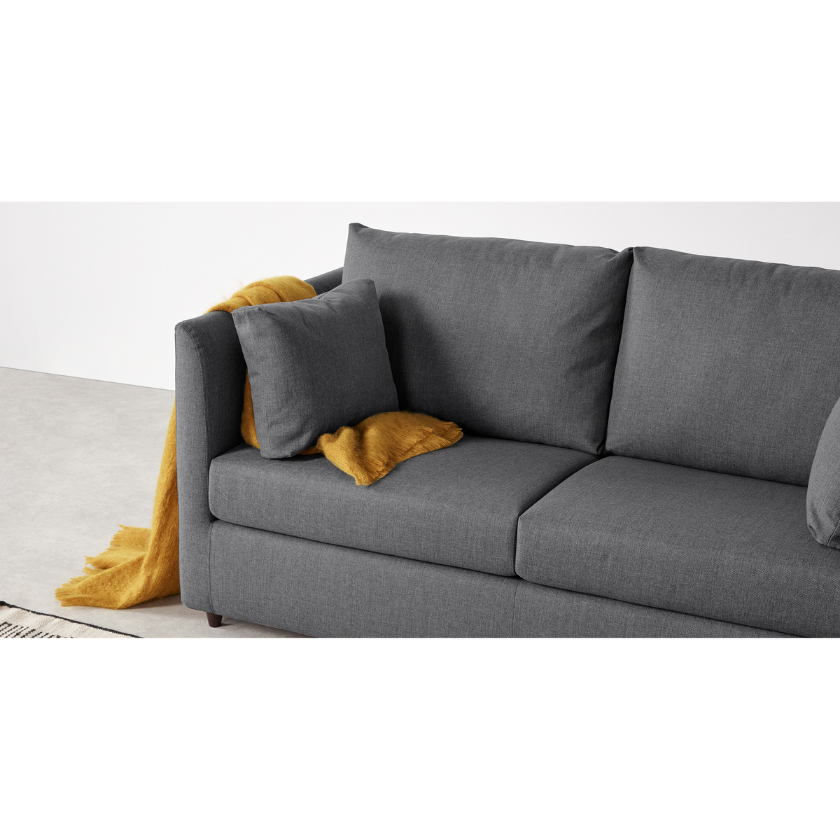 Milner Sofa Bed with Memory Foam Mattress, Night Grey – image 5