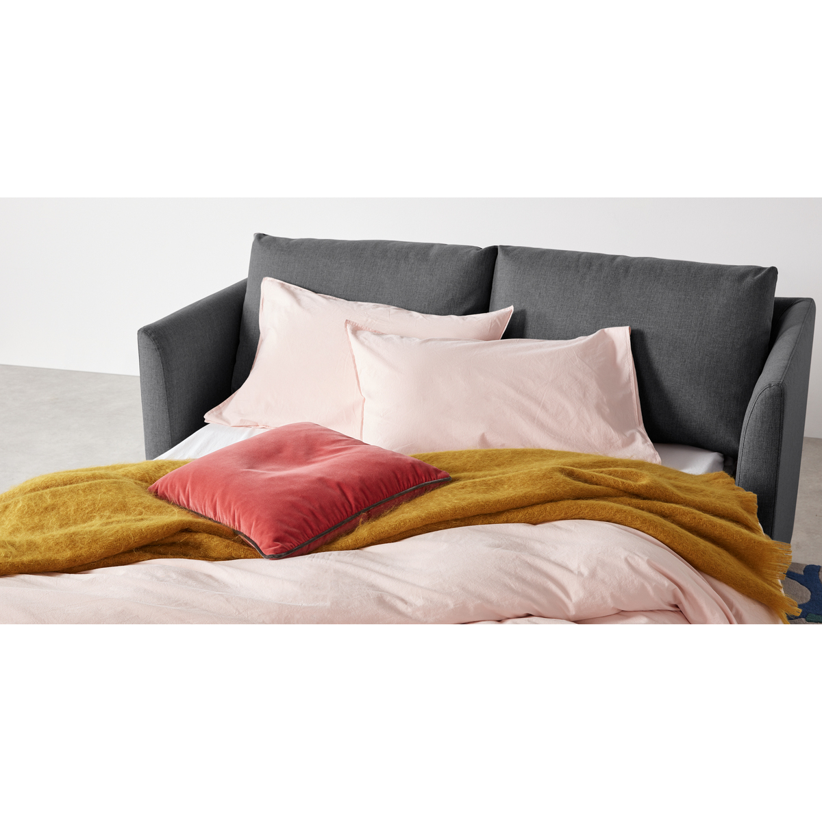 Milner Sofa Bed with Memory Foam Mattress, Night Grey – image 8