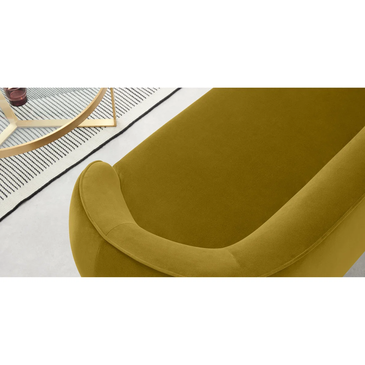Trudy 3 Seater Sofa, Vintage Gold Velvet – image 6
