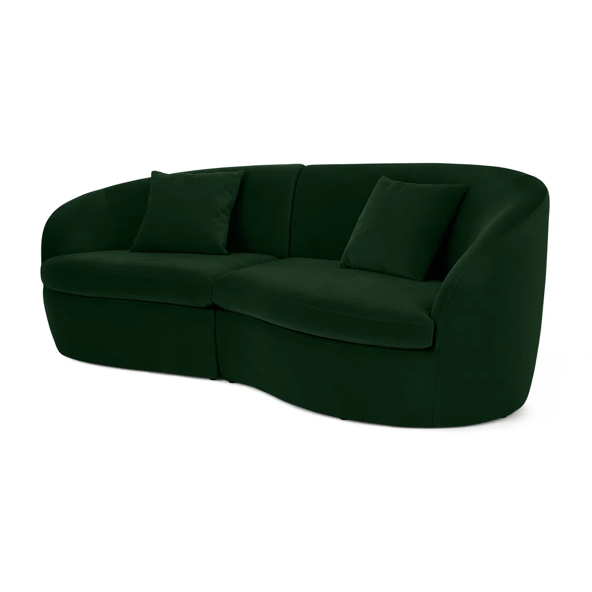 Reisa 3 Seater Sofa, Pine Green Velvet – image 2