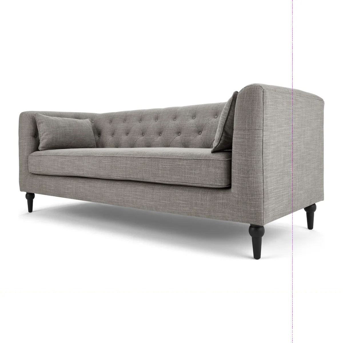 Flynn 3 Seater Sofa, Grey Linen Mix – image 1
