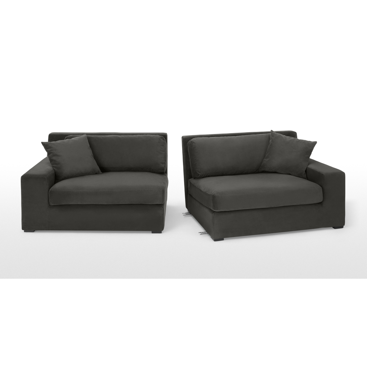 Delaney 3 Seater Sofa, Dark Pewter Velvet – image 5