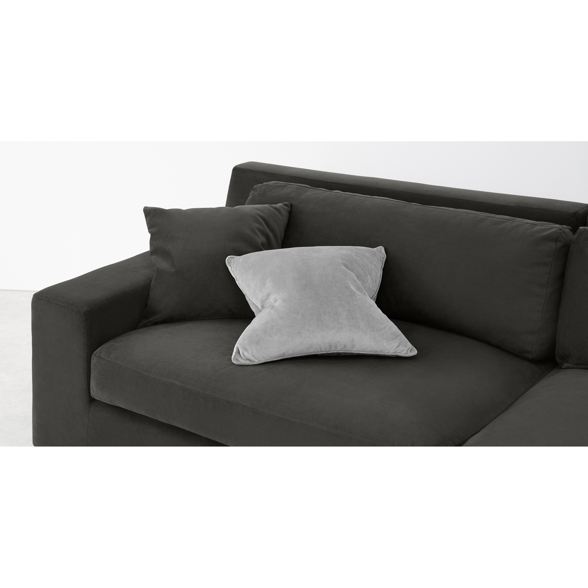 Delaney 3 Seater Sofa, Dark Pewter Velvet – image 6