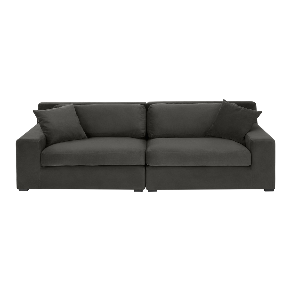 Delaney 3 Seater Sofa, Dark Pewter Velvet – image 2