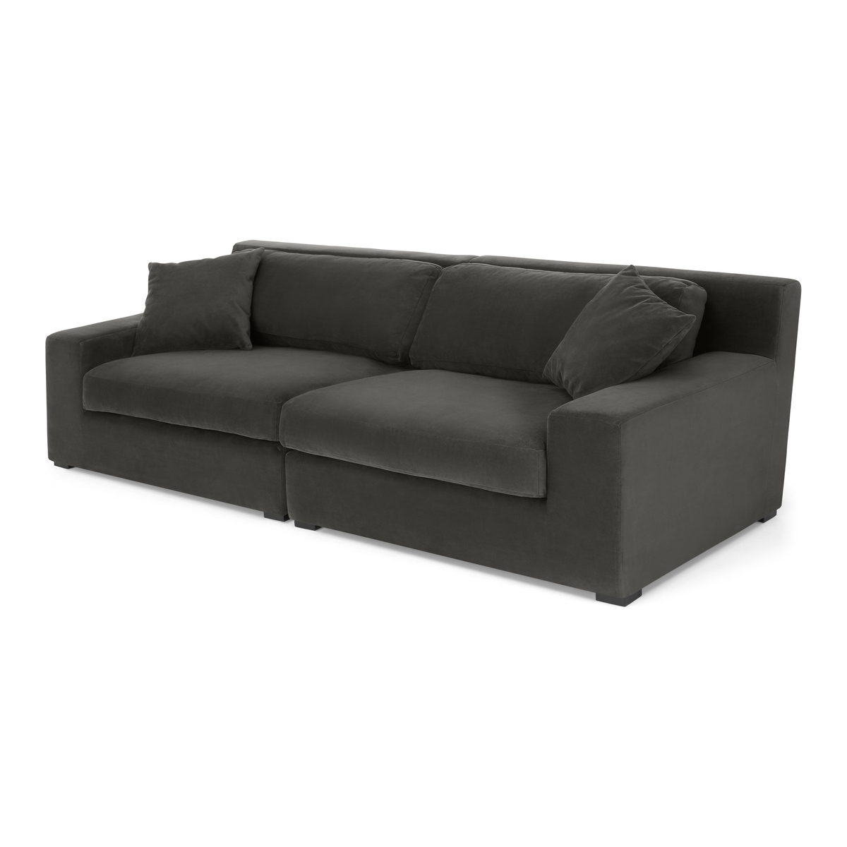Delaney 3 Seater Sofa, Dark Pewter Velvet – image 1