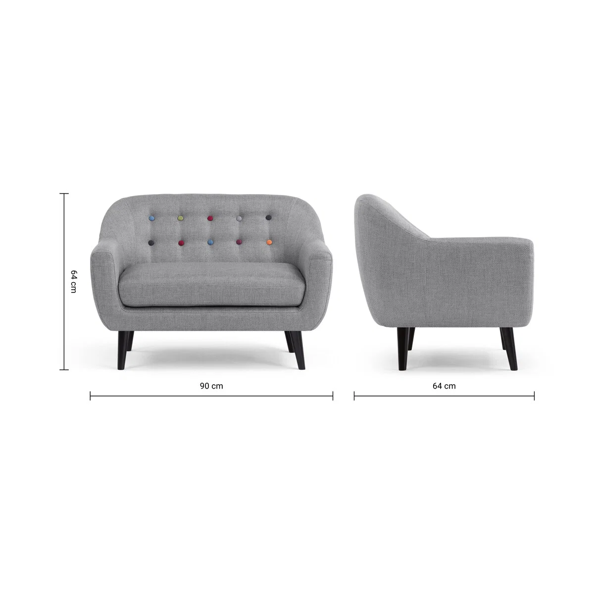 Ritchie 2 Seater Sofa, Pearl Grey – image 9