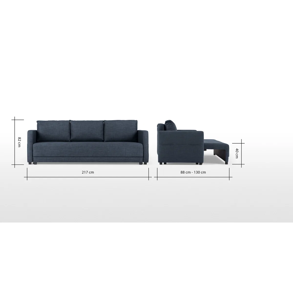 MADE Essentials Brock Platform Sofabed, Navy – image 8