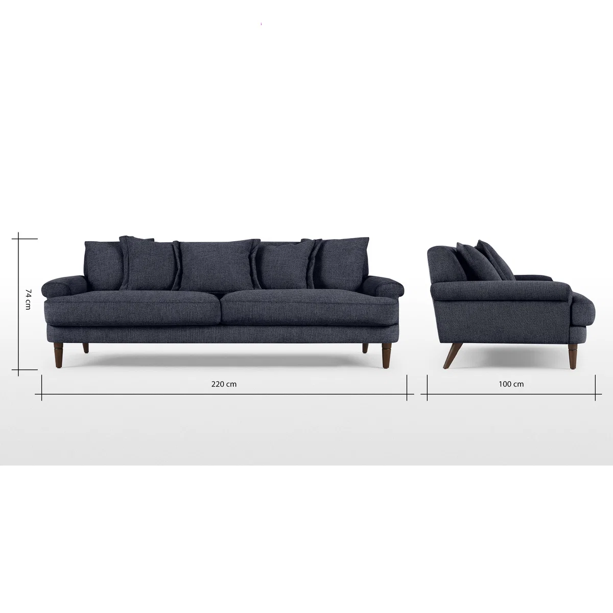 Eraldo 3 Seater Sofa, Kyoto Denim – image 8