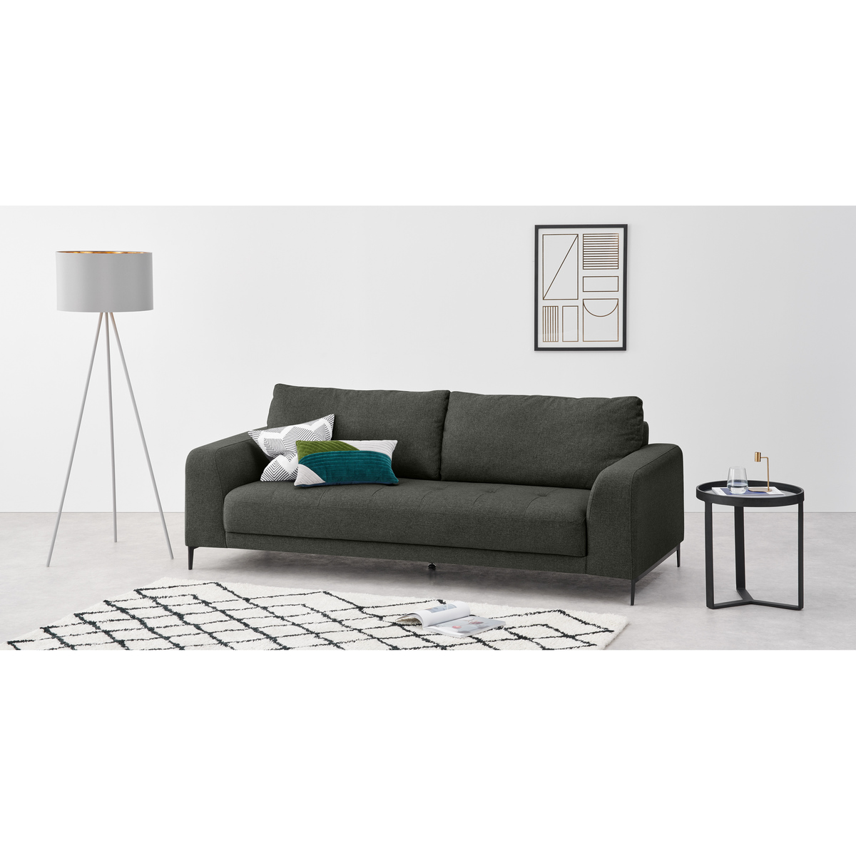Luciano 3 Seater Sofa, Hudson Grey – image 3